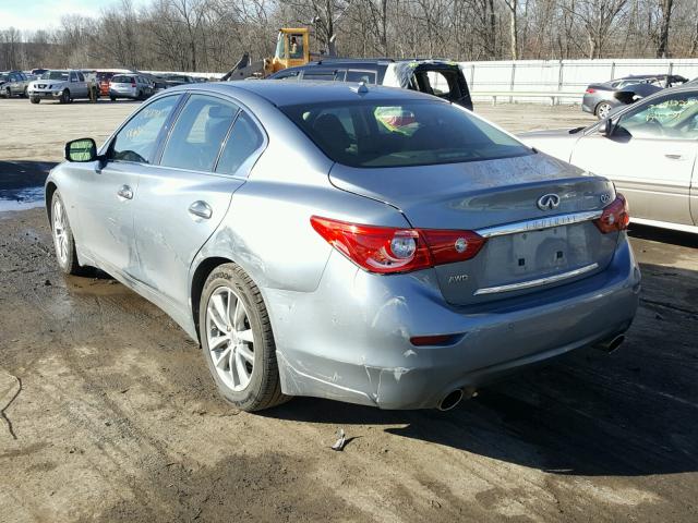 JN1BV7AR0EM688424 - 2014 INFINITI Q50 BASE TEAL photo 3