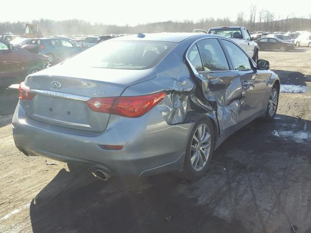 JN1BV7AR0EM688424 - 2014 INFINITI Q50 BASE TEAL photo 4