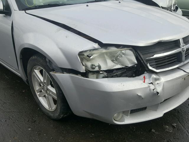 1B3LC56B39N557528 - 2009 DODGE AVENGER SX SILVER photo 9