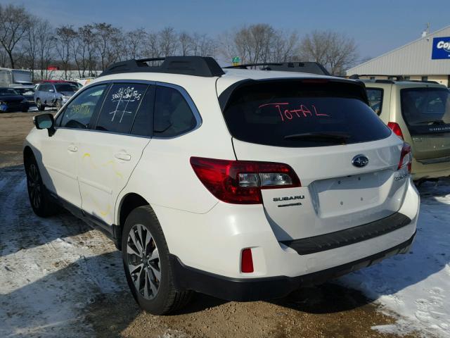 4S4BSBJC6F3206997 - 2015 SUBARU OUTBACK 2. WHITE photo 3