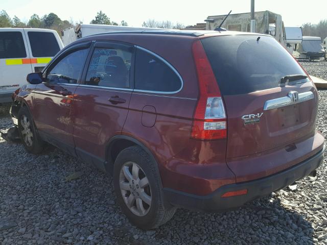 JHLRE48708C061587 - 2008 HONDA CR-V EXL BURGUNDY photo 3