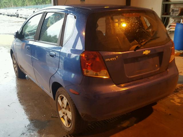 KL1TD666X8B074307 - 2008 CHEVROLET AVEO BASE 蓝色 照片 3