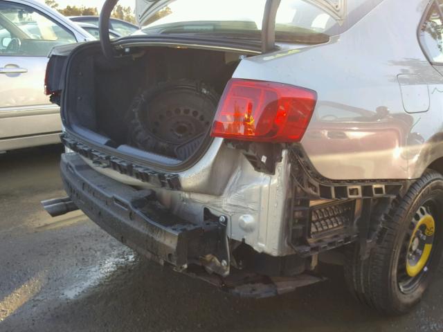 3VW2K7AJ1EM322781 - 2014 VOLKSWAGEN JETTA BASE ვერცხლისფერი ფოტო 9