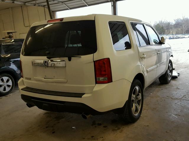 5FNYF3H58CB015564 - 2012 HONDA PILOT EXL WHITE photo 4