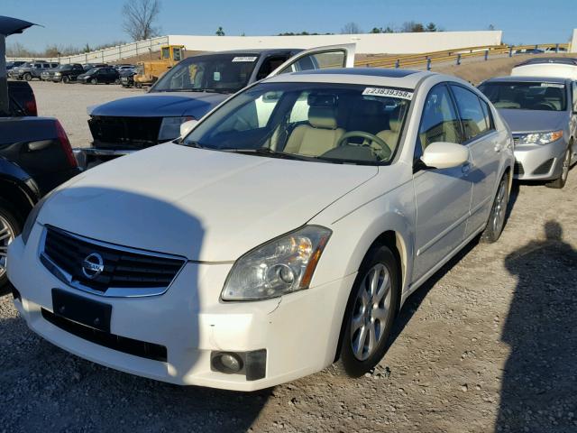 1N4BA41E48C822548 - 2008 NISSAN MAXIMA SE WHITE photo 2