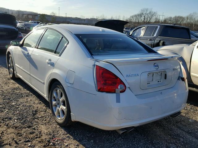 1N4BA41E48C822548 - 2008 NISSAN MAXIMA SE WHITE photo 3