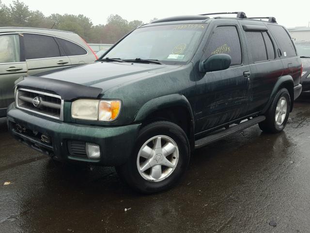 JN8DR07Y41W504704 - 2001 NISSAN PATHFINDER GREEN photo 2