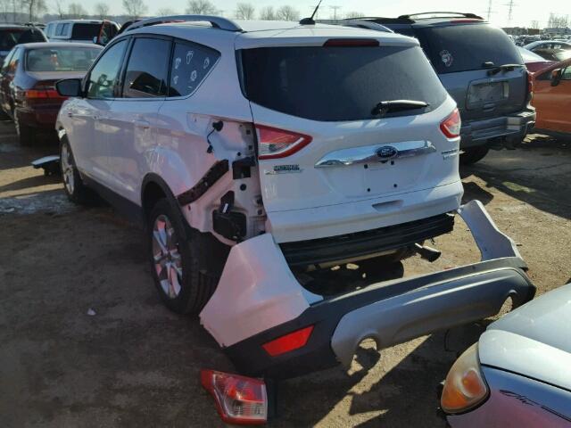 1FMCU0JX7EUD71438 - 2014 FORD ESCAPE TIT WHITE photo 3