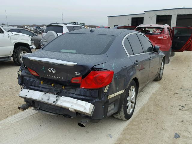 JNKBV61E18M209483 - 2008 INFINITI G35 BLUE photo 4