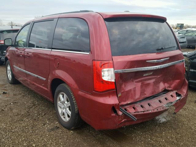 2C4RC1BG9DR577362 - 2013 CHRYSLER TOWN & COU RED photo 3