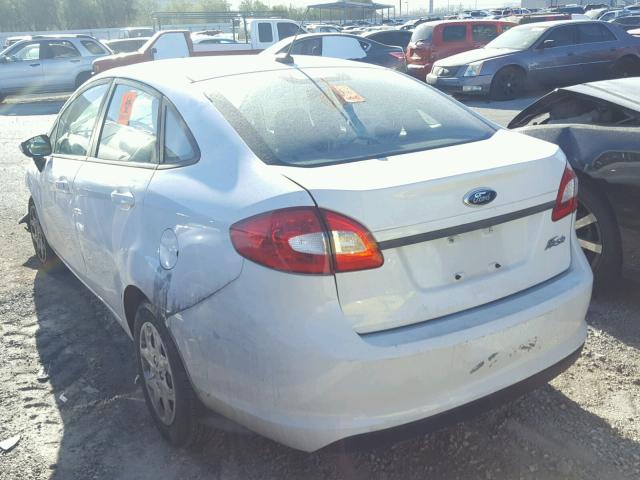 3FADP4AJ3DM154125 - 2013 FORD FIESTA S WHITE photo 3