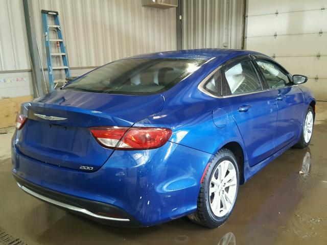 1C3CCCAB5FN642946 - 2015 CHRYSLER 200 LIMITE BLUE photo 4