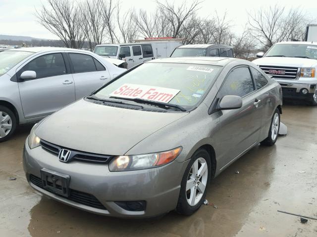 2HGFG12887H547961 - 2007 HONDA CIVIC EX GRAY photo 2