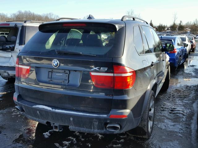 5UXFE83507LZ45278 - 2007 BMW X5 4.8I BLACK photo 4