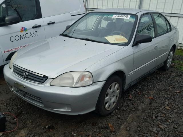 2HGEJ6617YH551704 - 2000 HONDA CIVIC BASE SILVER photo 2