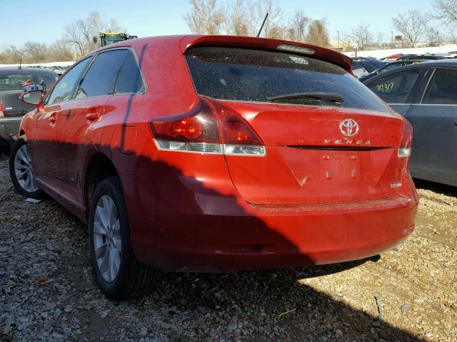 4T3BA3BB3DU042038 - 2013 TOYOTA VENZA LE RED photo 3