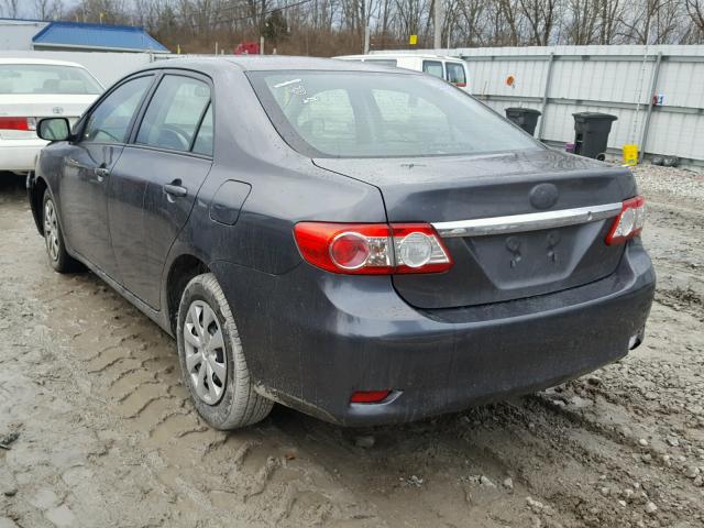 2T1BU4EE6BC540289 - 2011 TOYOTA COROLLA BA GRAY photo 3