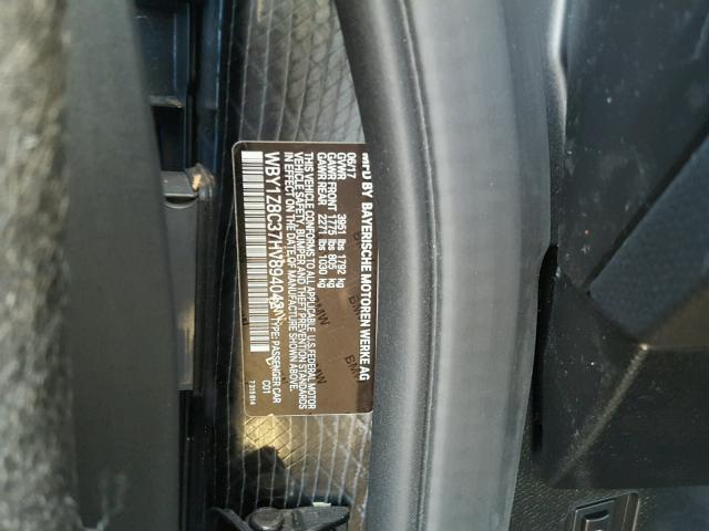 WBY1Z8C37HV894042 - 2017 BMW I3 REX BLUE photo 10