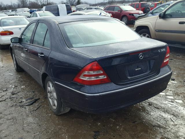 WDBRF64J63E010162 - 2003 MERCEDES-BENZ C 320 BLUE photo 3