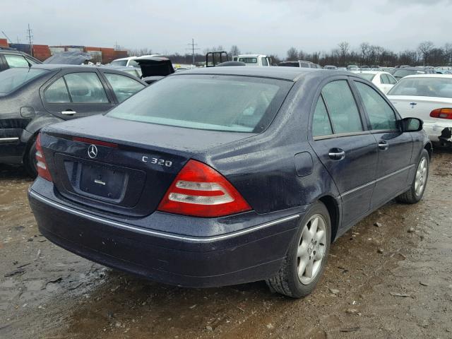 WDBRF64J63E010162 - 2003 MERCEDES-BENZ C 320 BLUE photo 4