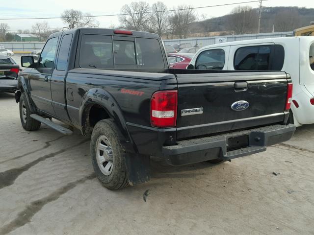 1FTYR44U17PA50713 - 2007 FORD RANGER SUP BLACK photo 3