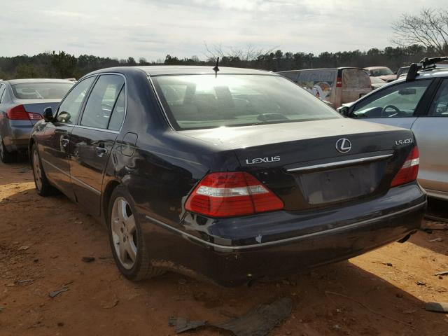 JTHBN36F855015300 - 2005 LEXUS LS 430 BLACK photo 3