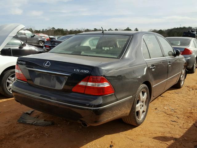 JTHBN36F855015300 - 2005 LEXUS LS 430 BLACK photo 4