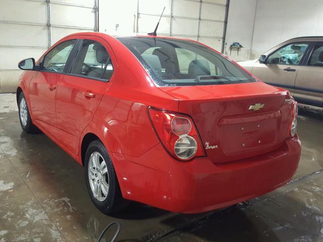 1G1JB5SH5C4169516 - 2012 CHEVROLET SONIC LS RED photo 3