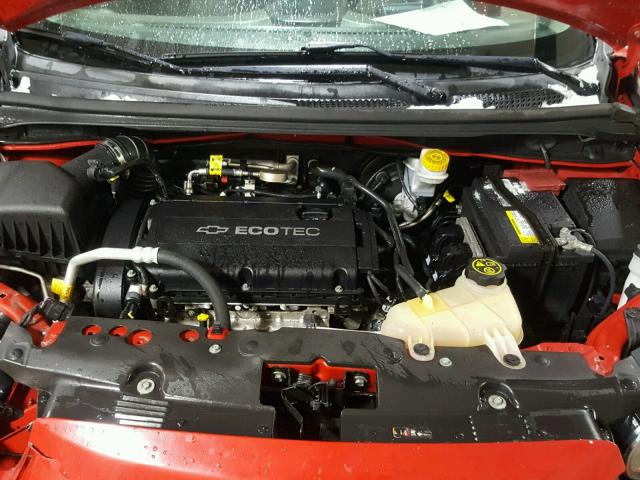 1G1JB5SH5C4169516 - 2012 CHEVROLET SONIC LS RED photo 7