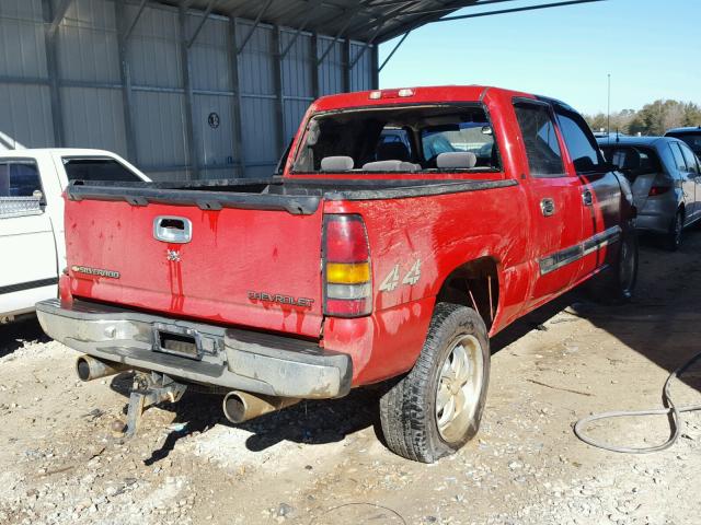 2GCEK13T451359696 - 2005 CHEVROLET SILVERADO RED photo 4