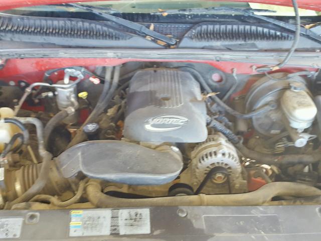 2GCEK13T451359696 - 2005 CHEVROLET SILVERADO RED photo 7