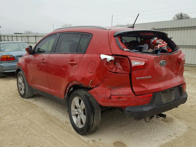 KNDPB3A20C7294828 - 2012 KIA SPORTAGE B RED photo 3