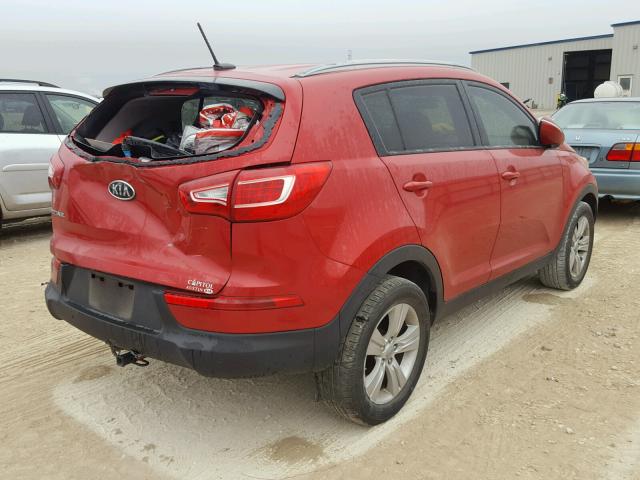 KNDPB3A20C7294828 - 2012 KIA SPORTAGE B RED photo 4