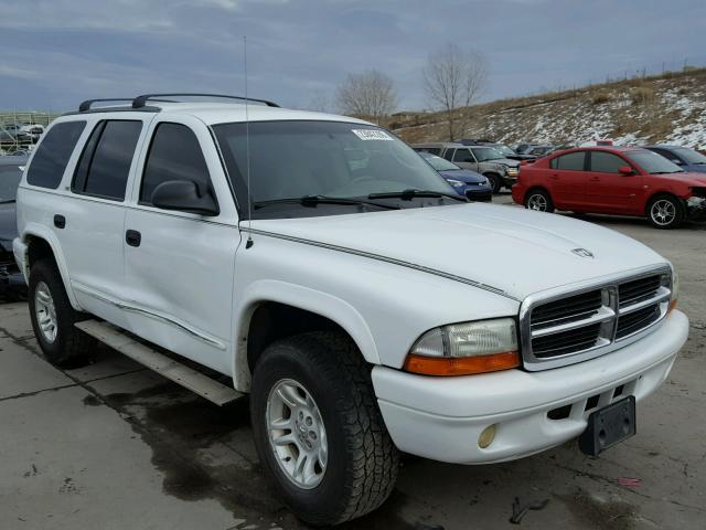 1B4HS48N62F151314 - 2002 DODGE DURANGO SL WHITE photo 1