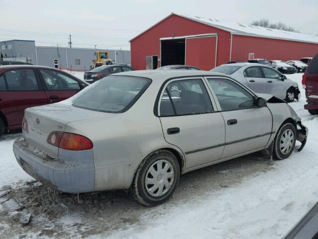 2T1BR12E41C842988 - 2001 TOYOTA COROLLA CE GRAY photo 4