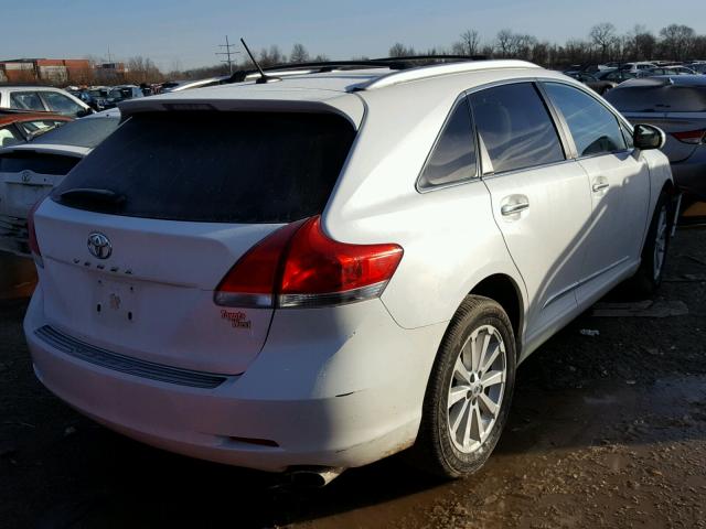 4T3ZA3BB7BU047609 - 2011 TOYOTA VENZA BASE WHITE photo 4