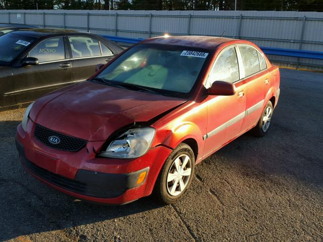 KNADE123266144636 - 2006 KIA RIO RED photo 2