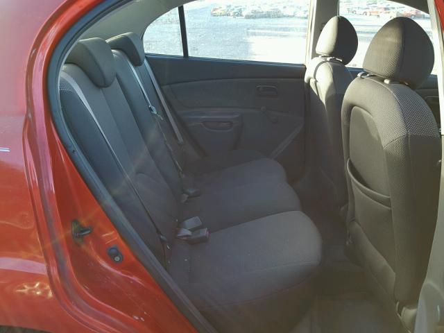 KNADE123266144636 - 2006 KIA RIO RED photo 6