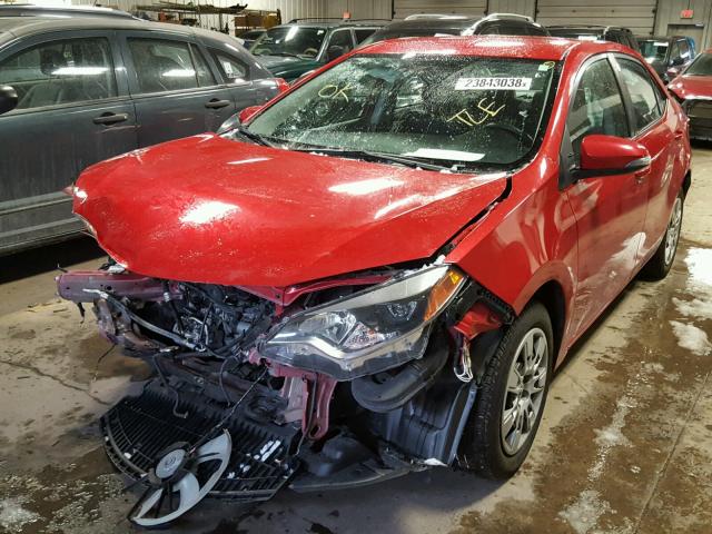 5YFBURHE0GP469252 - 2016 TOYOTA COROLLA L RED photo 2