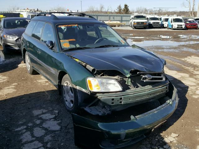 4S3BH6350Y7312852 - 2000 SUBARU LEGACY L GREEN photo 1