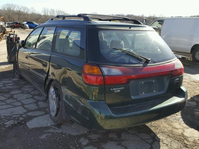 4S3BH6350Y7312852 - 2000 SUBARU LEGACY L GREEN photo 3