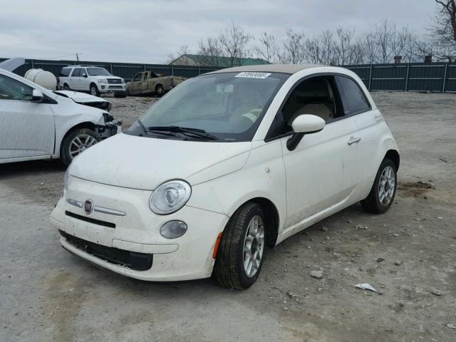 3C3CFFDR9CT384525 - 2012 FIAT 500 POP WHITE photo 2