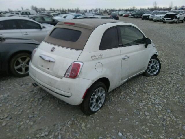 3C3CFFDR9CT384525 - 2012 FIAT 500 POP WHITE photo 4