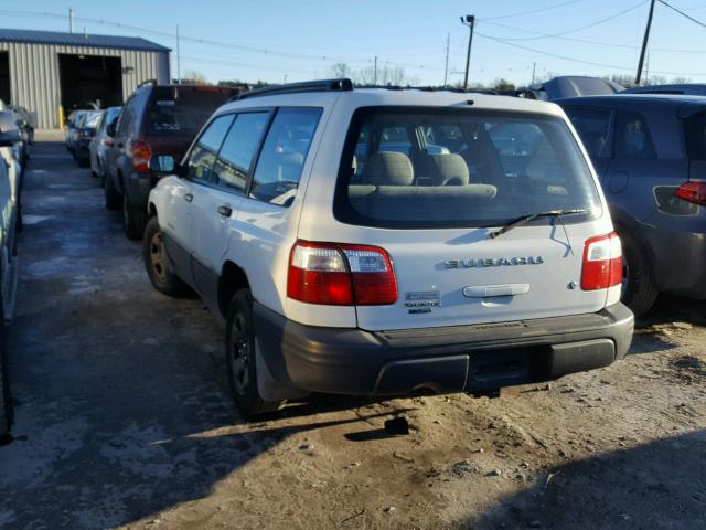 JF1SF63522H720606 - 2002 SUBARU FORESTER L WHITE photo 3