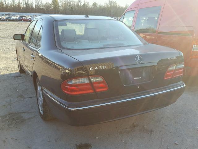 WDBJF83J1YX036528 - 2000 MERCEDES-BENZ E 430 BLACK photo 3