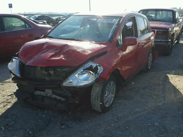 3N1BC1CP5BL505409 - 2011 NISSAN VERSA S RED photo 2