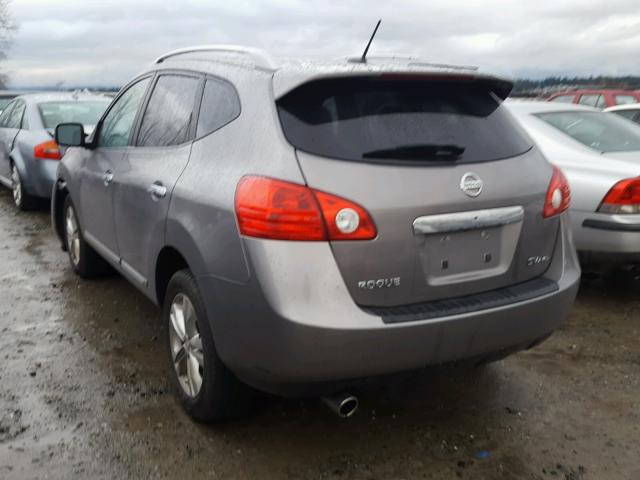 JN8AS5MV2DW629560 - 2013 NISSAN ROGUE S GRAY photo 3