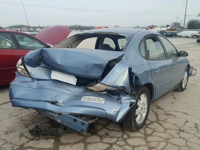 1FAFP56U16A186363 - 2006 FORD TAURUS SEL BLUE photo 4