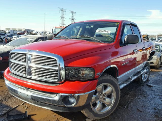 1D7HA18D64S529904 - 2004 DODGE RAM 1500 S RED photo 2