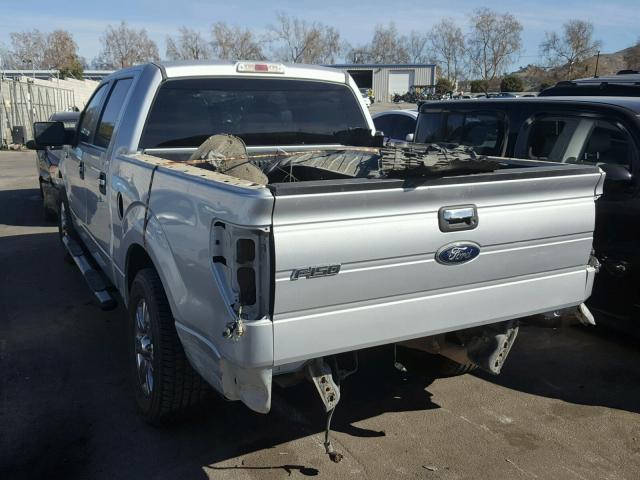 1FTFW1CT7CKD24866 - 2012 FORD F150 SUPER SILVER photo 3